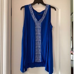 Blue sleeveless top